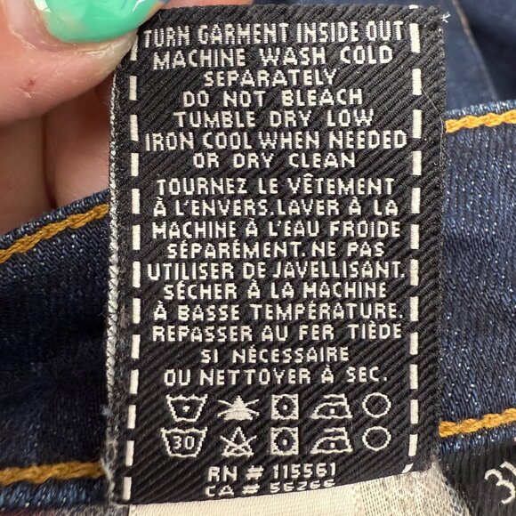 EUC‎ Women's 7 FOR ALL MANKIND The Slimmy Mid Rise Slim Straight Jean | Size 31 - Picture 9 of 10